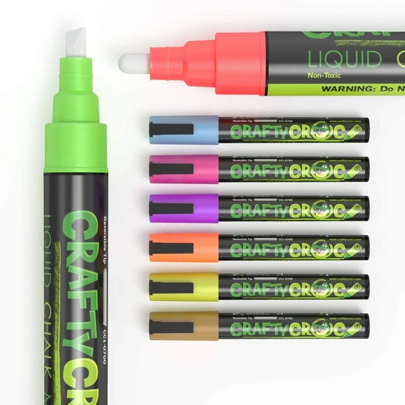 Liquid Chalk Markers Blackboards, Glass 8 Colors - Picture 2 of 4